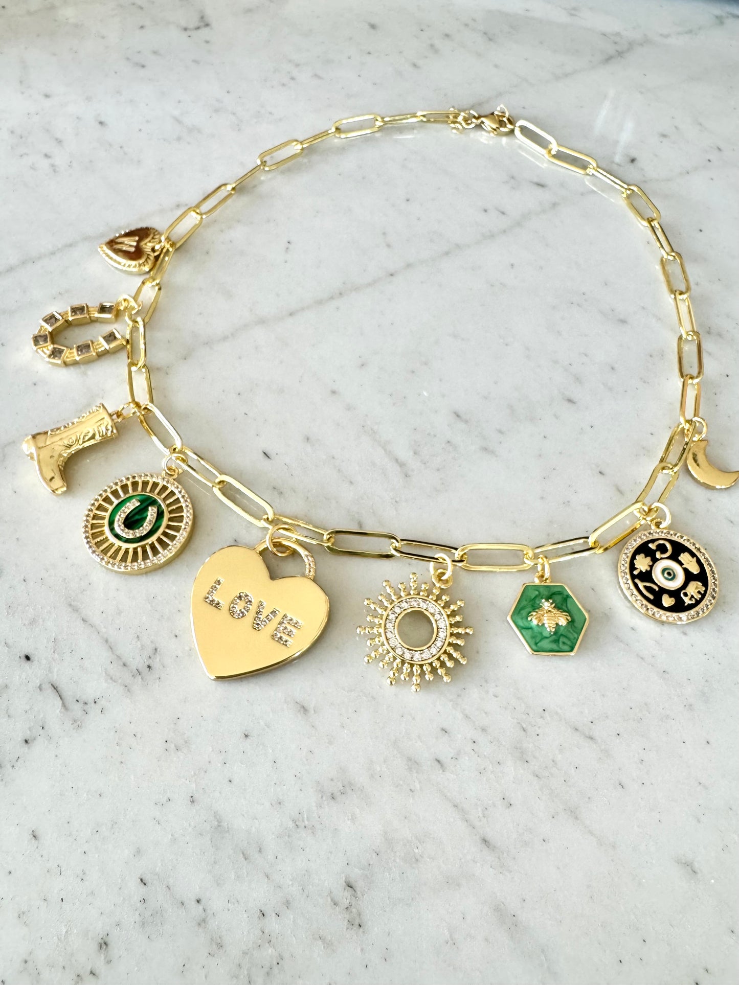 Emerald LOVE Necklace