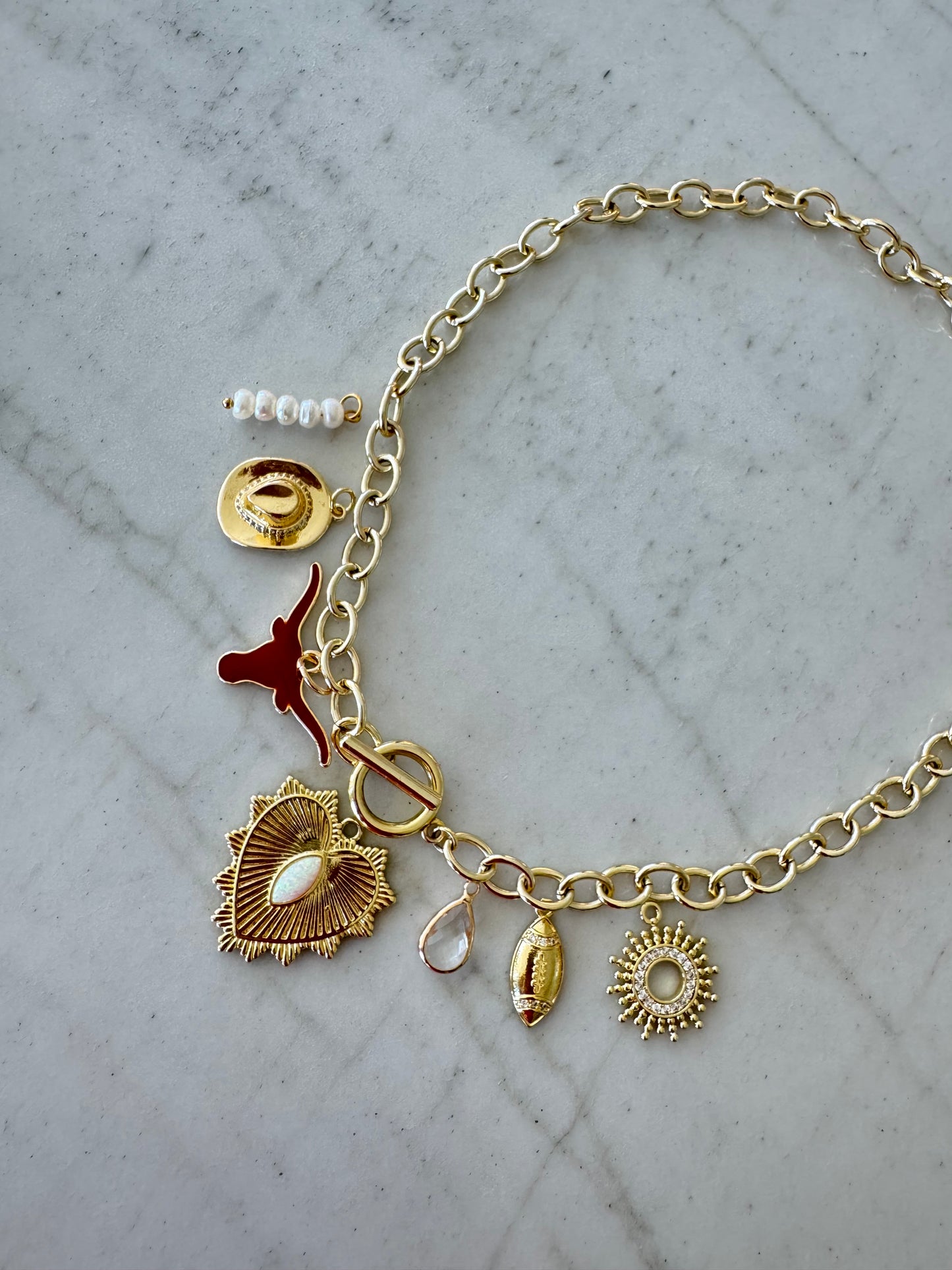 UT Gold Charm Necklace