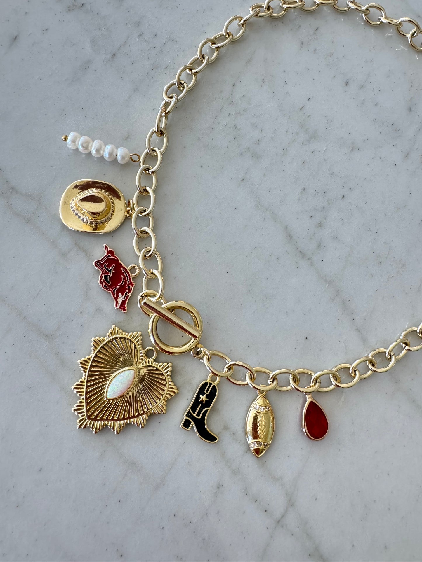 ARKANSAS Gold Charm Necklace