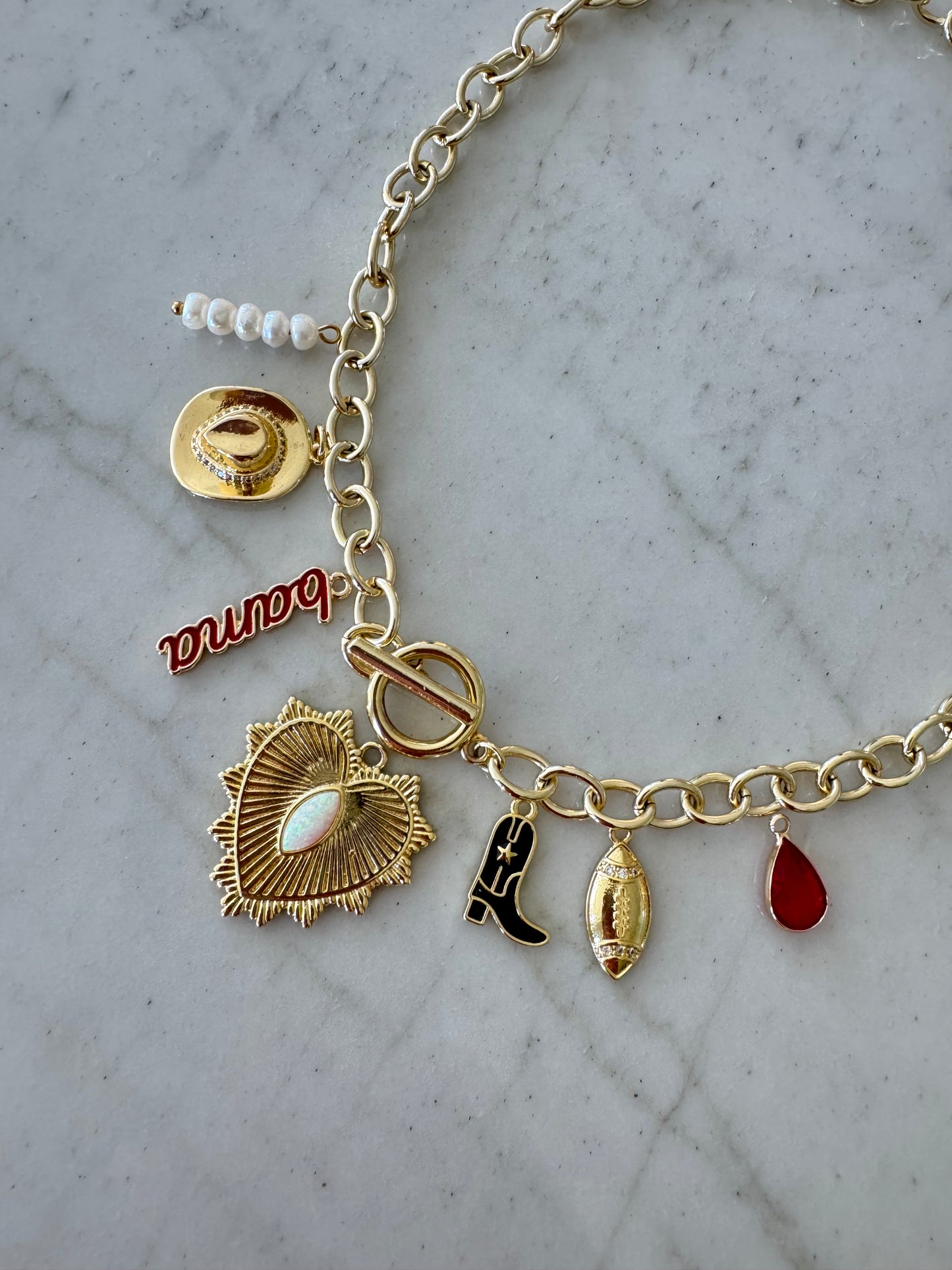 ALABAMA Gold Charm Necklace