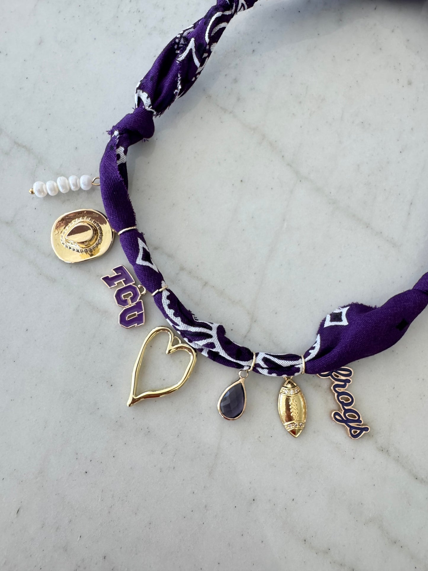TCU Bandana Charm Necklace