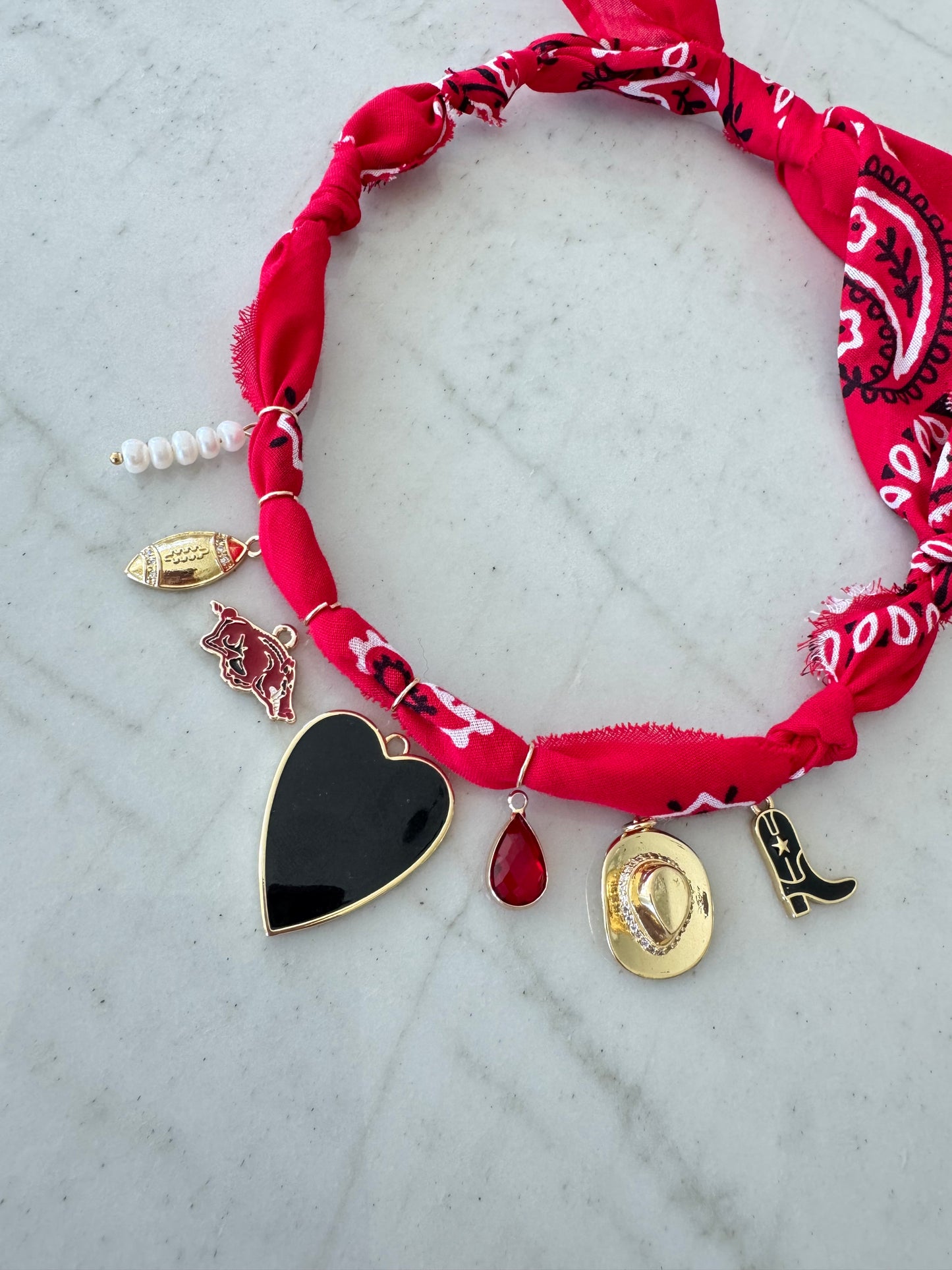 ARKANSAS Bandana Charm Necklace