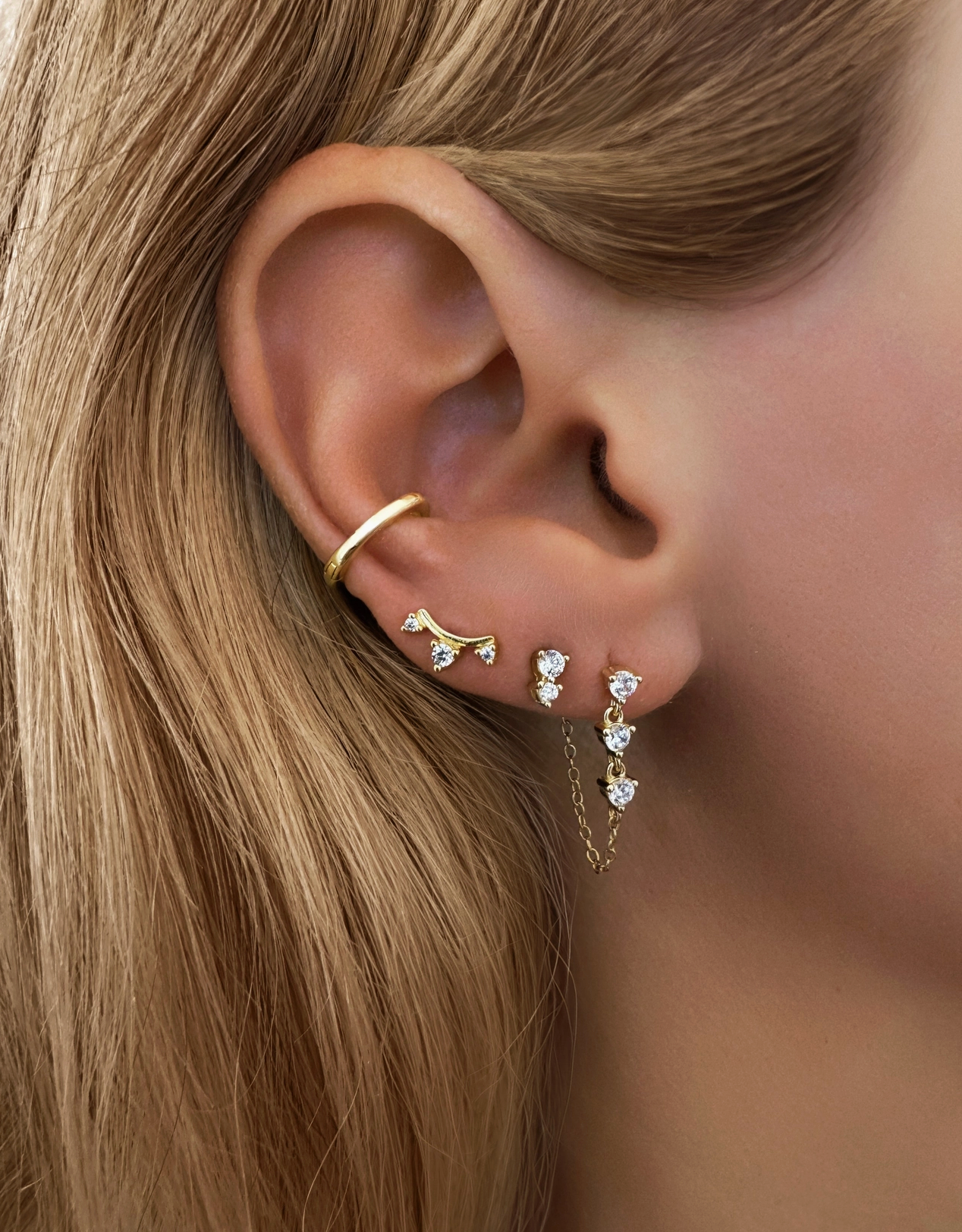 Chain Diamond Earrings