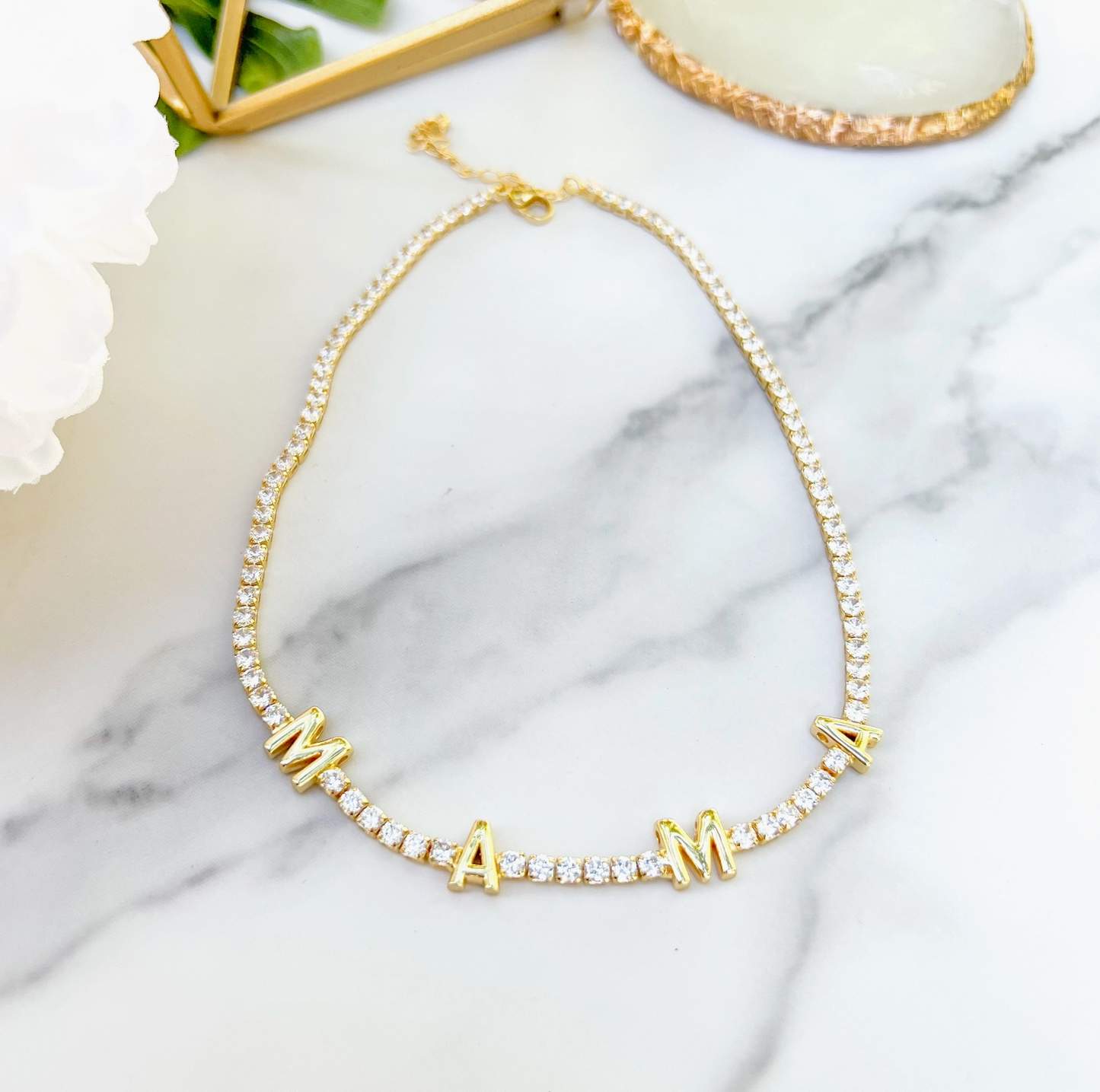 MAMA Tennis Necklace
