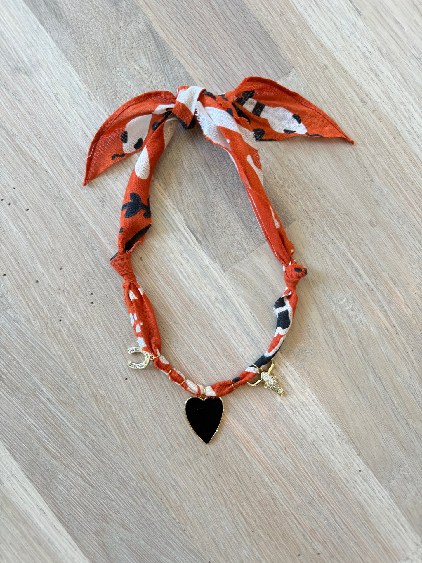 Bandana Necklace Burnt Orange