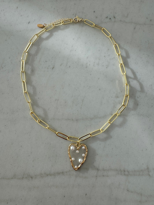 Pearl Heart Necklace