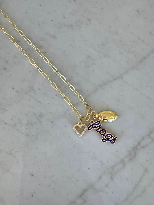 TCU Small Gold Chain Necklace