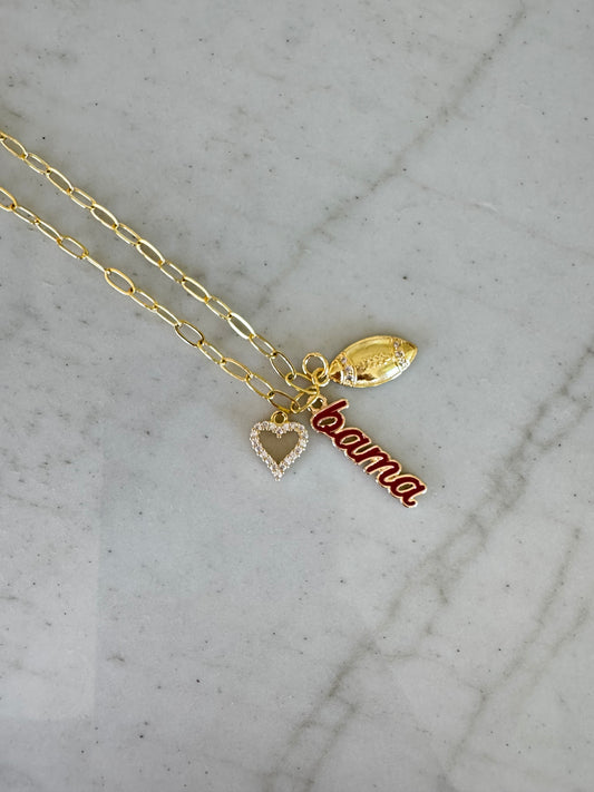 ALABAMA Small Gold Chain Necklace