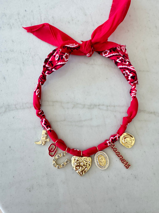 OU Bandana Charm Necklace