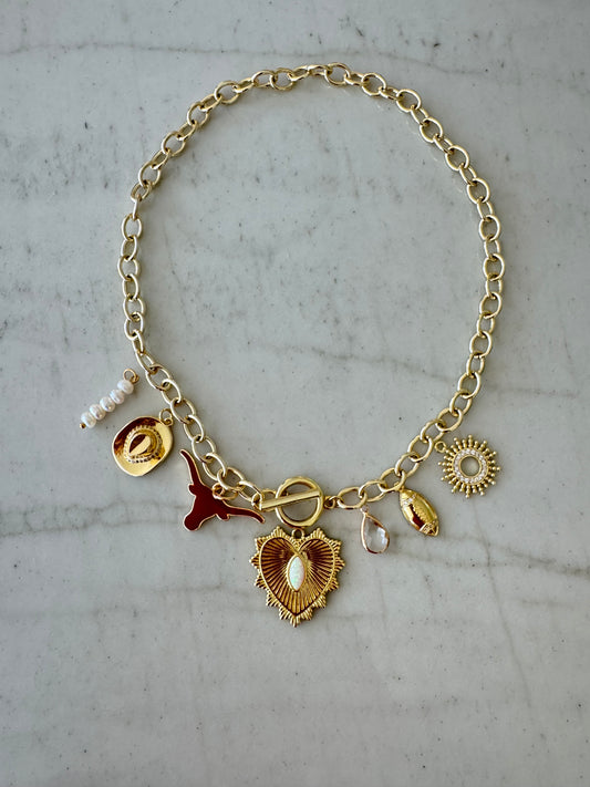 UT Gold Charm Necklace