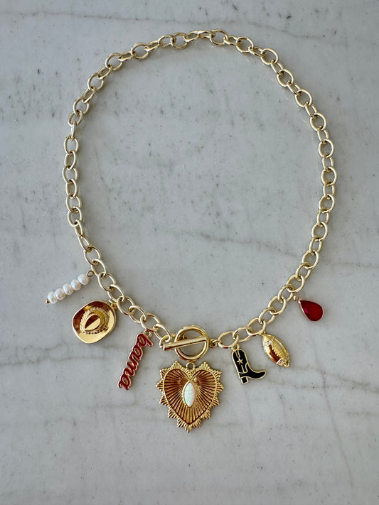 ALABAMA Gold Charm Necklace