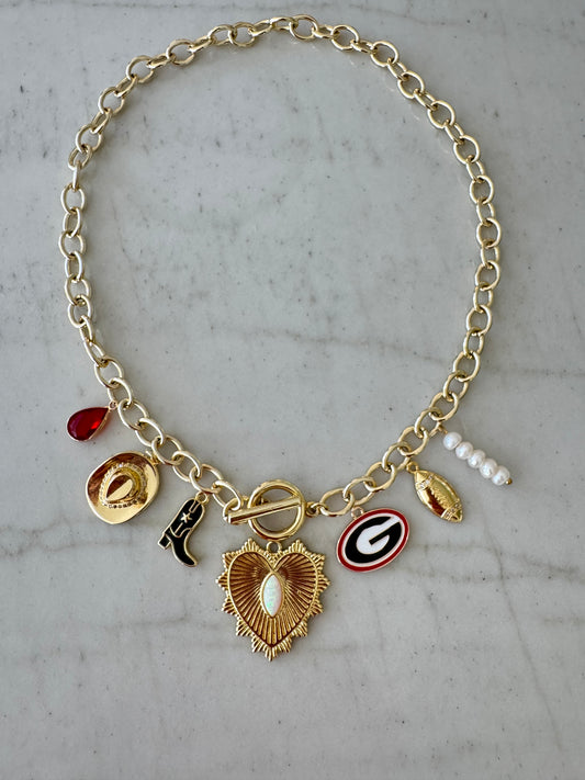Georgia Gold Charm Necklace