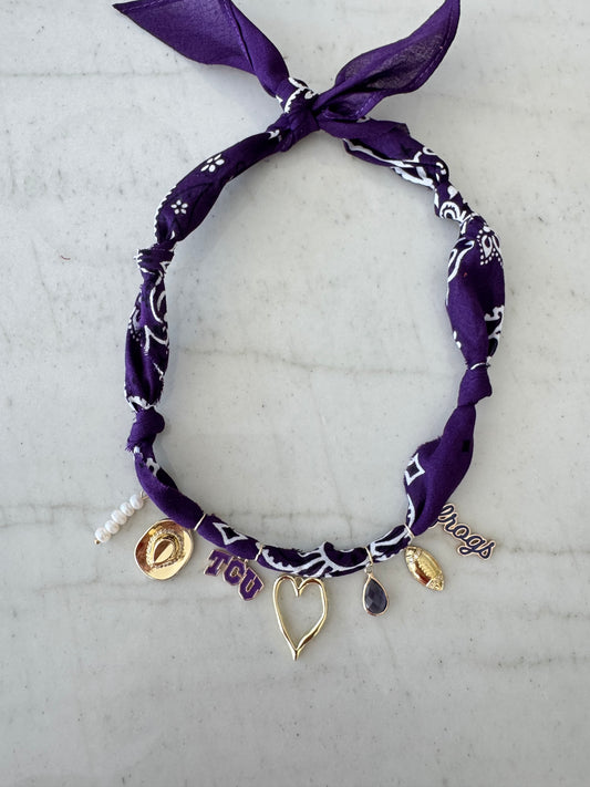 TCU Bandana Charm Necklace