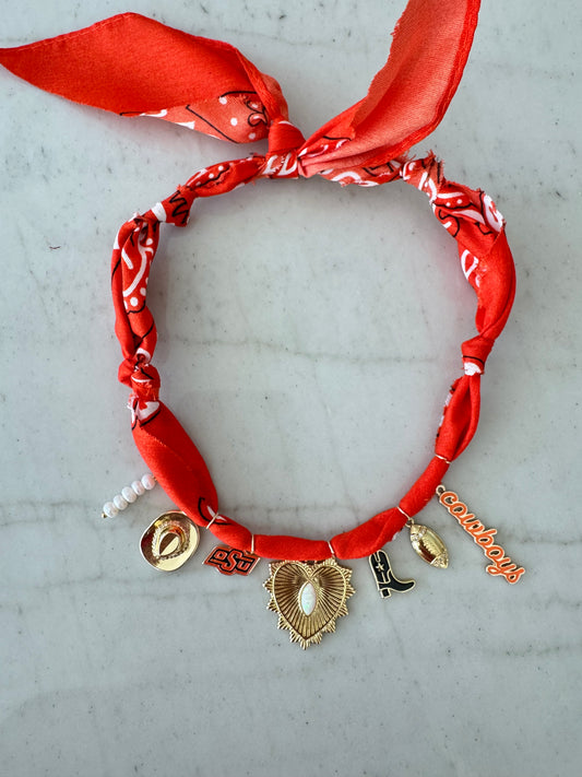 OSU Bandana Charm Necklace