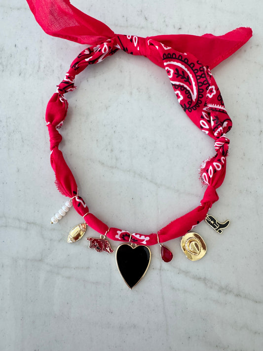 ARKANSAS Bandana Charm Necklace