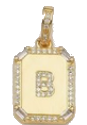 Letter B Square Pave