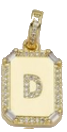 Letter D Square Pave