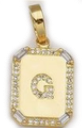 Letter G Square Pave