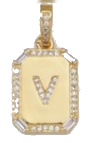 Letter V Square Pave