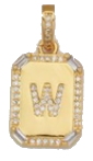 Letter W Square Pave