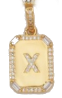 Letter X Square Pave