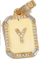 Letter Y Square Pave