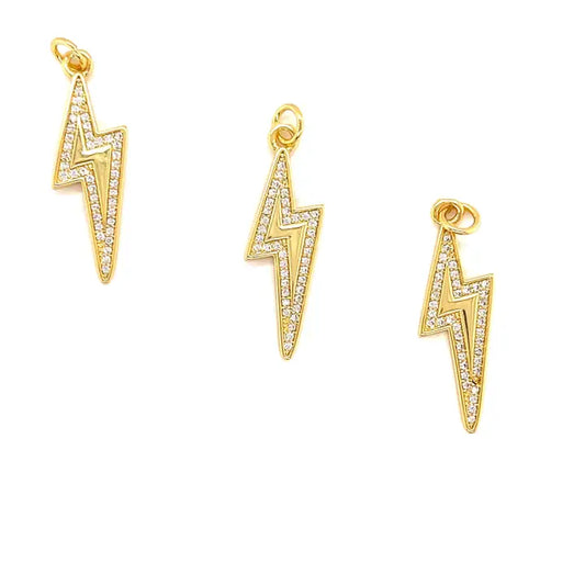 Dainty Lightning Bolt with Crystals