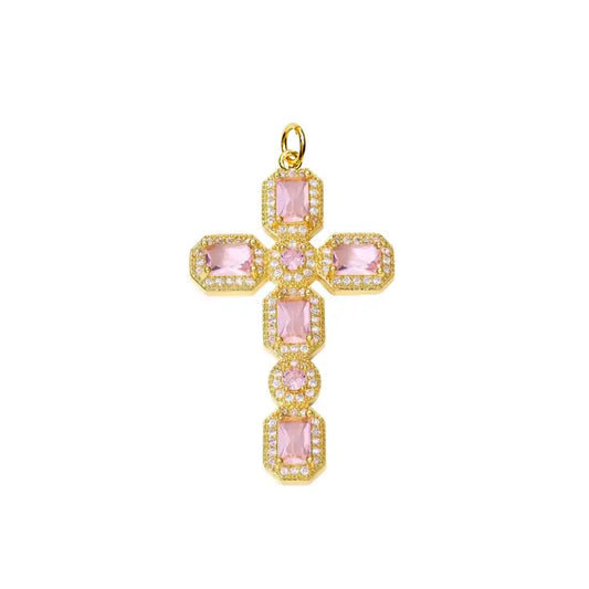 Pink Crystal Cross