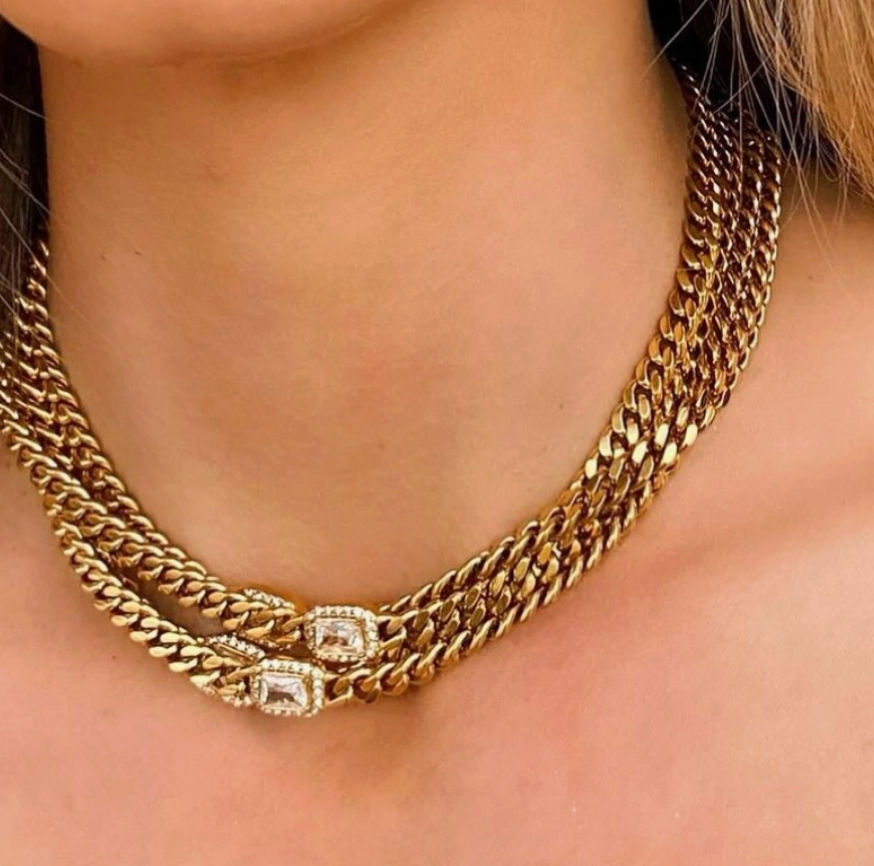 Crystal Cuban Chain