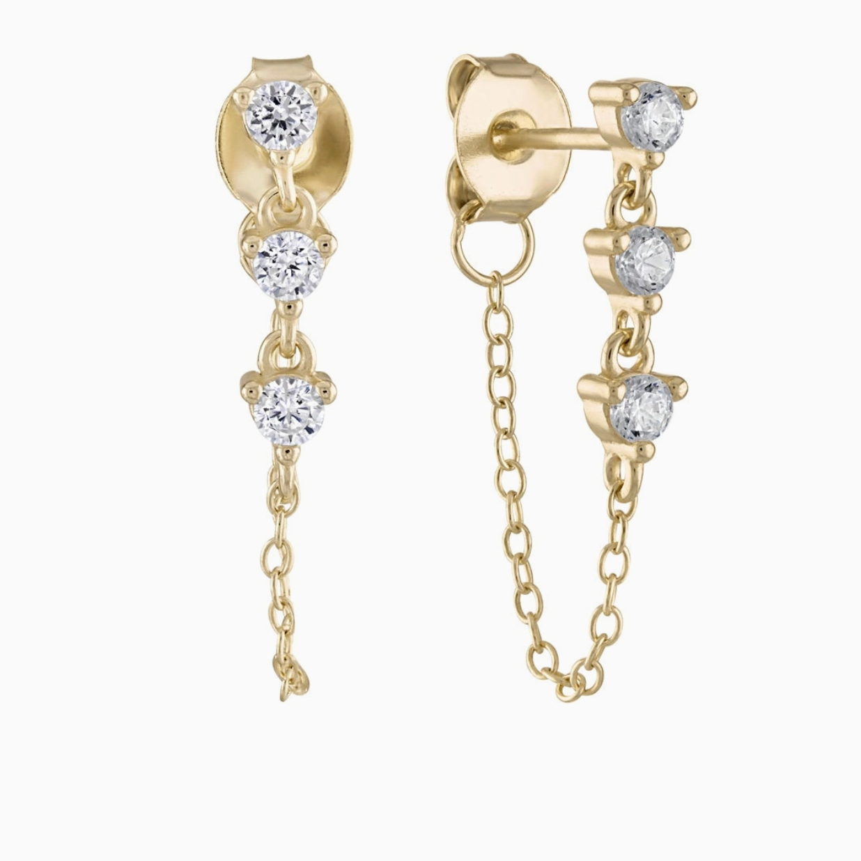 Chain Diamond Earrings